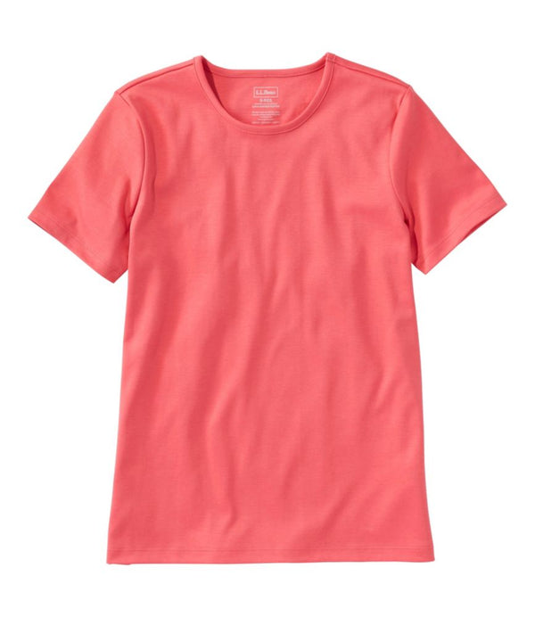 Women's Pima Cotton Tee, Short-Sleeve Crewneck