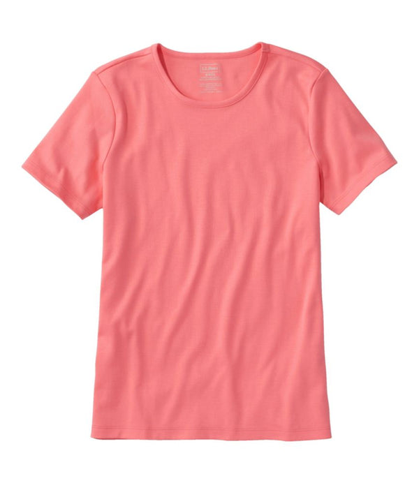 Women's Pima Cotton Tee, Short-Sleeve Crewneck
