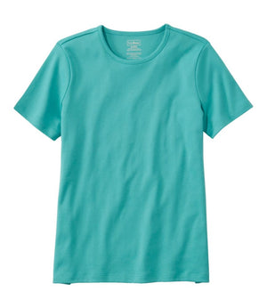 Women's Pima Cotton Tee, Short-Sleeve Crewneck