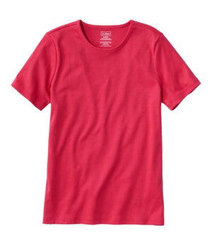 Women's Pima Cotton Tee, Short-Sleeve Crewneck