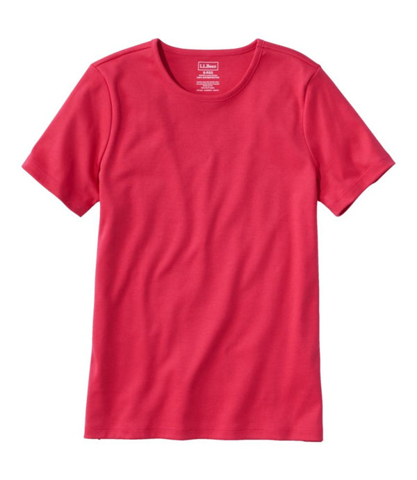 Women's Pima Cotton Tee, Short-Sleeve Crewneck