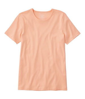 Women's Pima Cotton Tee, Short-Sleeve Crewneck