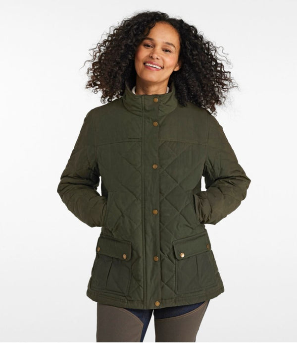 Women's L.L.Bean Upcountry Waxed-Cotton Down Jacket