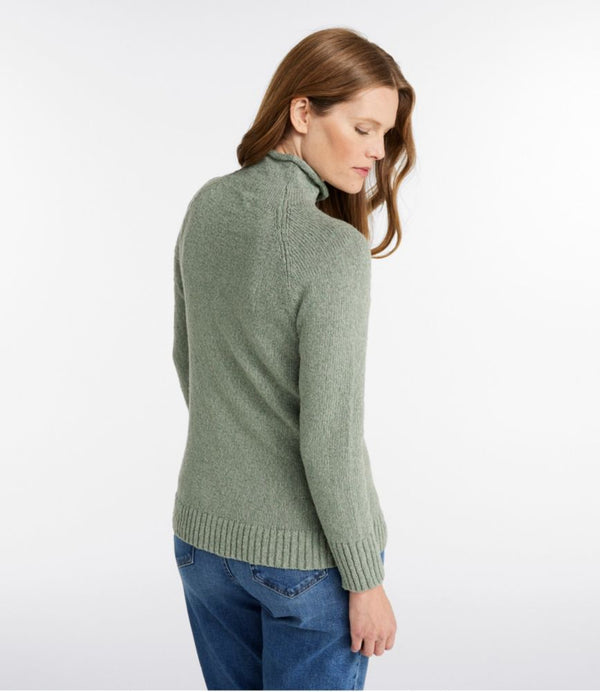 Women's Cotton Ragg Sweater, Funnelneck Pullover