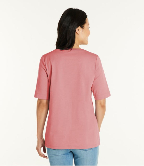 Women's L.L.Bean Jewelneck Tee, Elbow-Sleeve