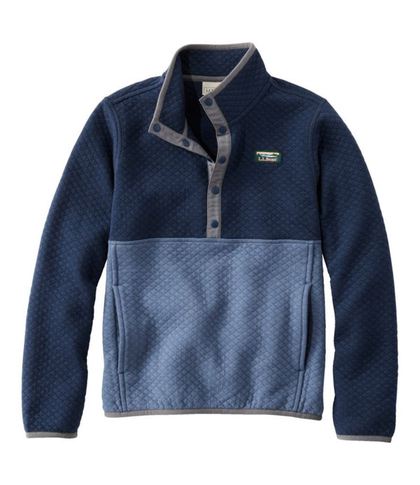 Kids' Quilted Quarter-Snap Pullover, Colorblock