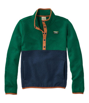 Kids' Quilted Quarter-Snap Pullover, Colorblock