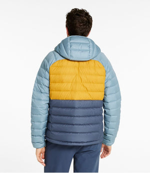 Men's Bean's Down Hooded Jacket, Colorblock