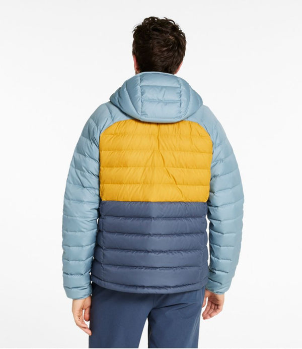 Men's Bean's Down Hooded Jacket, Colorblock