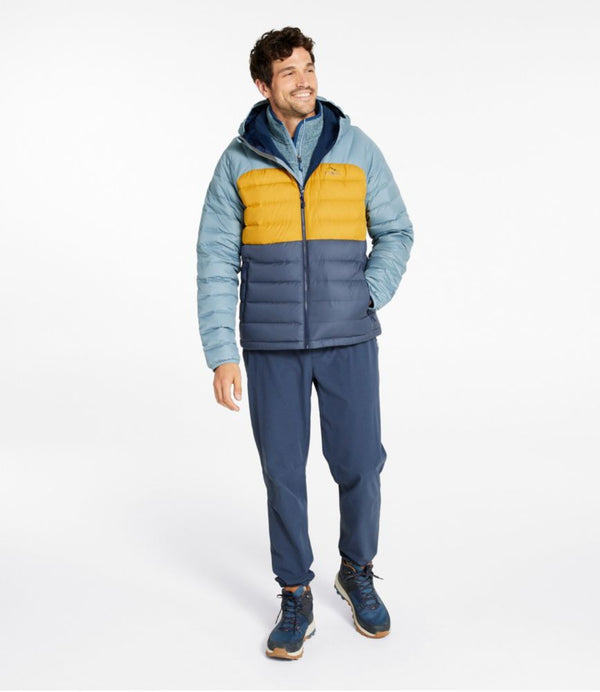 Men's Bean's Down Hooded Jacket, Colorblock