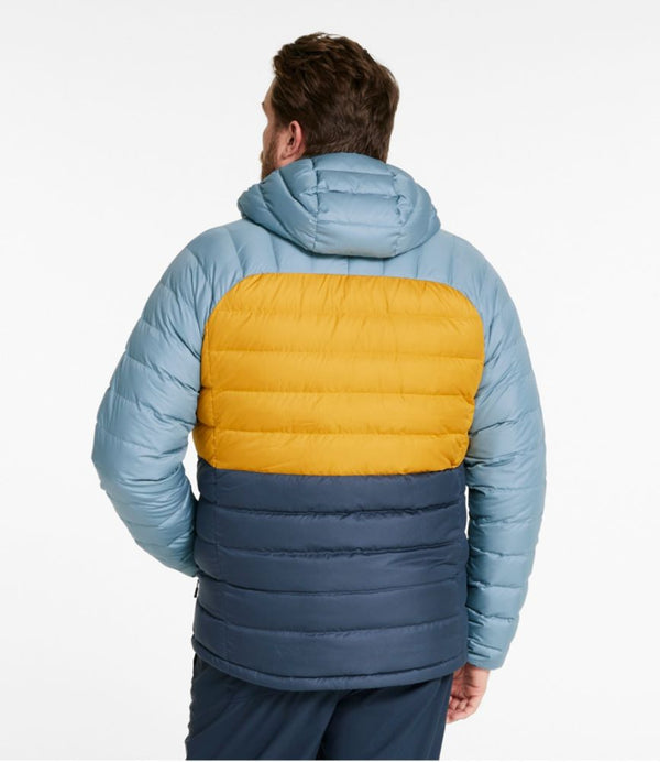 Men's Bean's Down Hooded Jacket, Colorblock