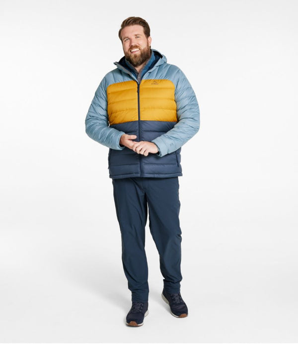 Men's Bean's Down Hooded Jacket, Colorblock