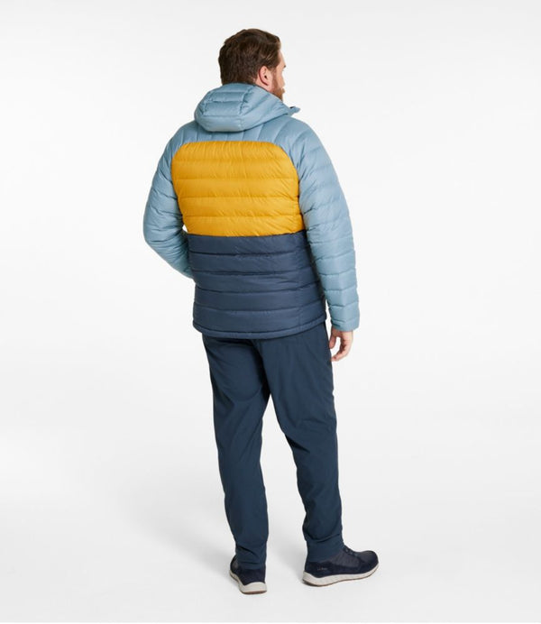 Men's Bean's Down Hooded Jacket, Colorblock