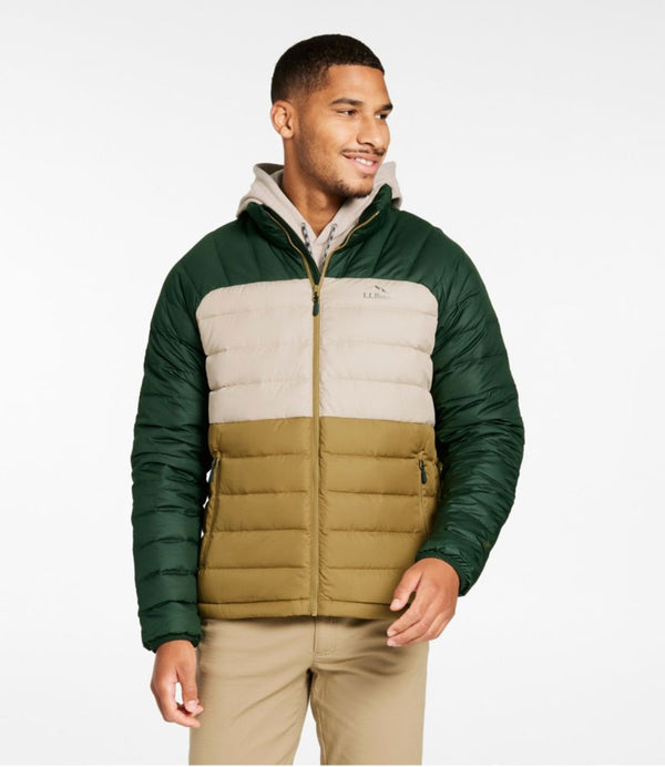 Men's Bean's Down Jacket, Colorblock