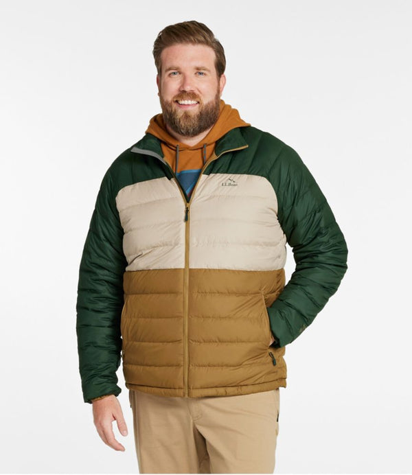 Men's Bean's Down Jacket, Colorblock