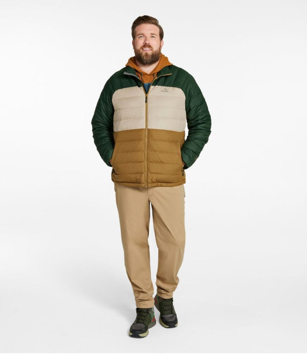 Men's Bean's Down Jacket, Colorblock