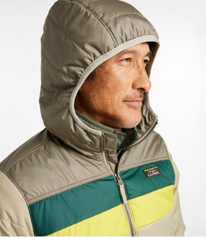 Men's Mountain Classic Puffer Hooded Jacket, Colorblock