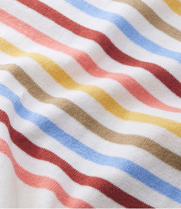 Women's Cotton/Cashmere Sweater, Crewneck Stripe