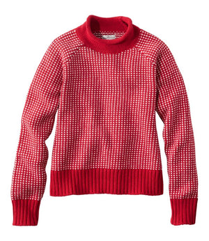 Women's Signature Original Cotton Sweater, Rollneck Novelty