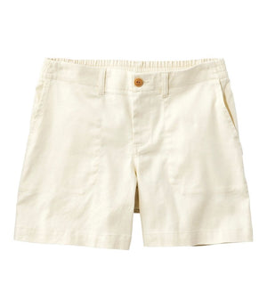 Women's Comfort Stretch Cotton/Linen Shorts, High-Rise 7"