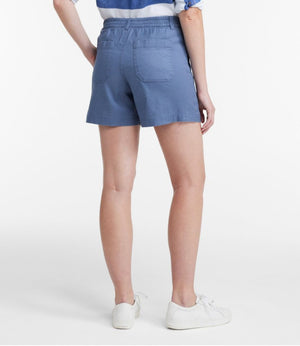 Women's Comfort Stretch Cotton/Linen Shorts, High-Rise 7"