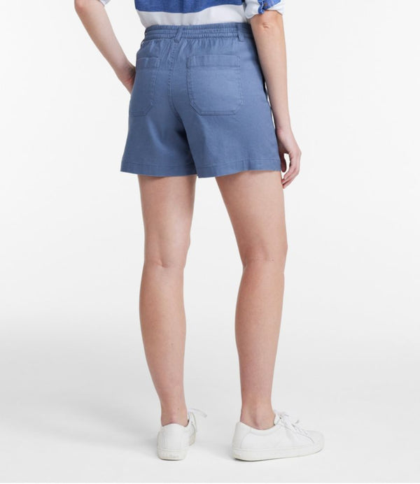 Women's Comfort Stretch Cotton/Linen Shorts, High-Rise 7"