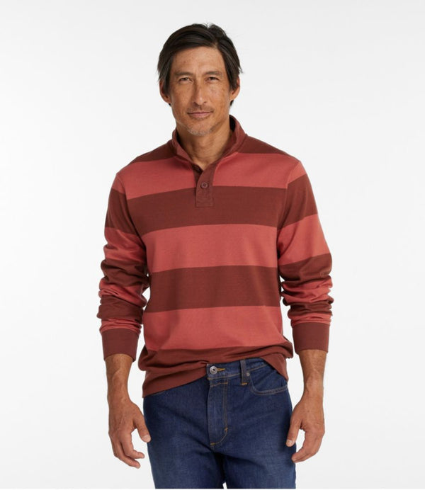 Men's Bean's Vintage Soft Rugby, Mockneck, Stripe