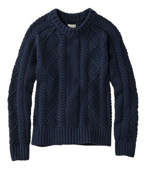 Women's Signature Cotton Fisherman Sweater, Crewneck