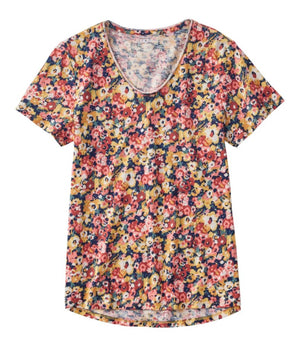 Women's Organic Cotton Tee, V-Neck Short-Sleeve Print