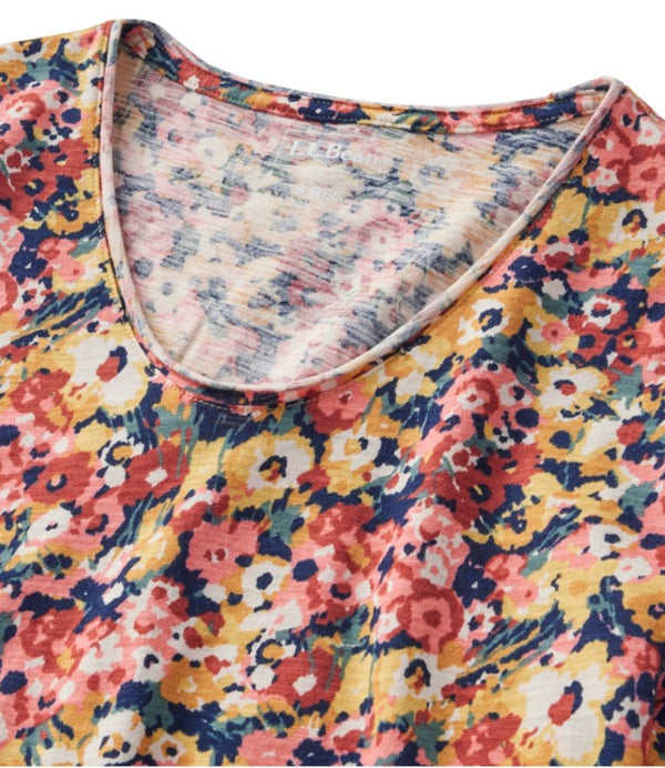 Women's Organic Cotton Tee, V-Neck Short-Sleeve Print